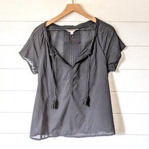Anthropologie ODD MOLLY Cotton Pintuck Top 2